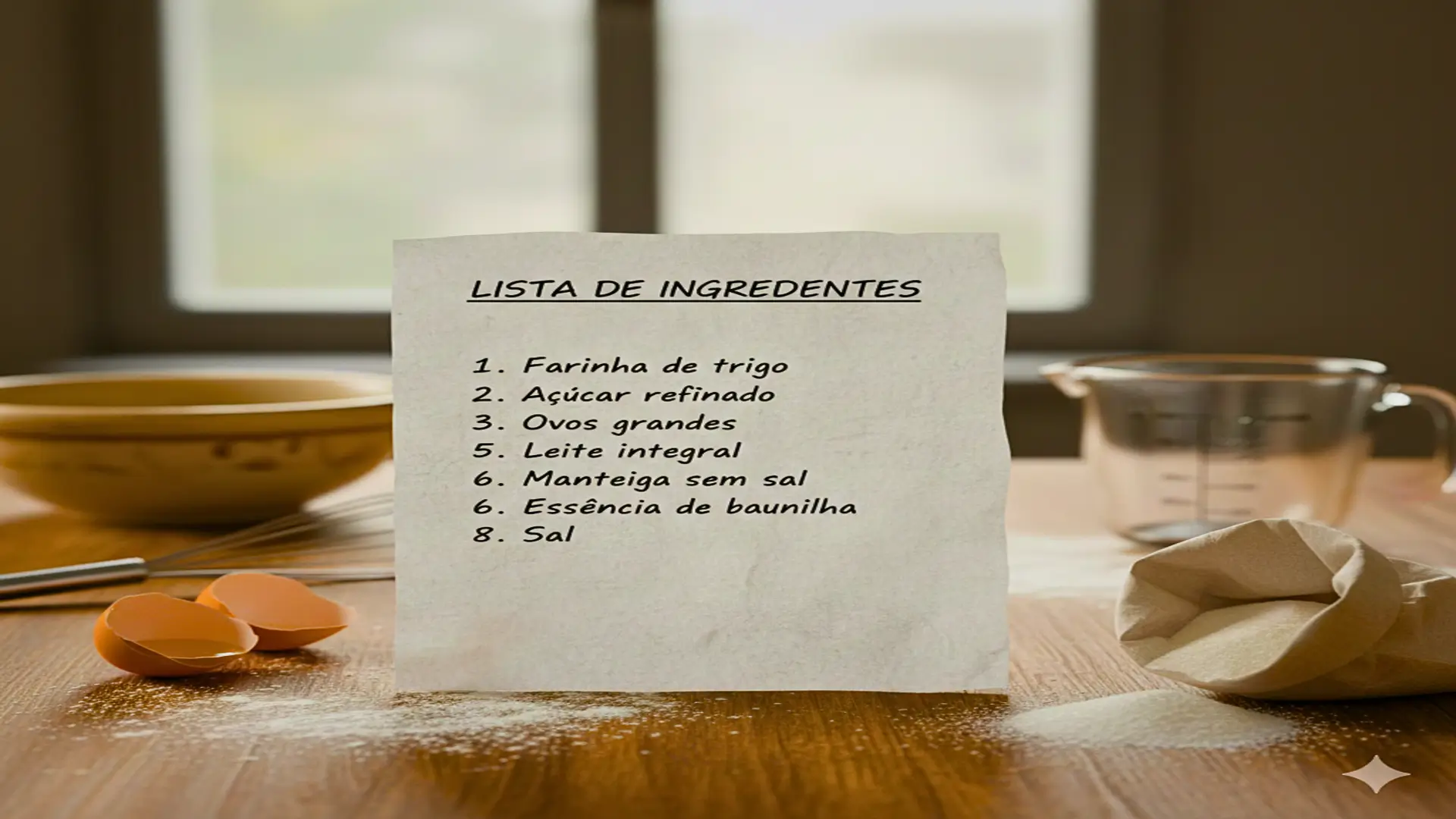 Lista de ingredientes